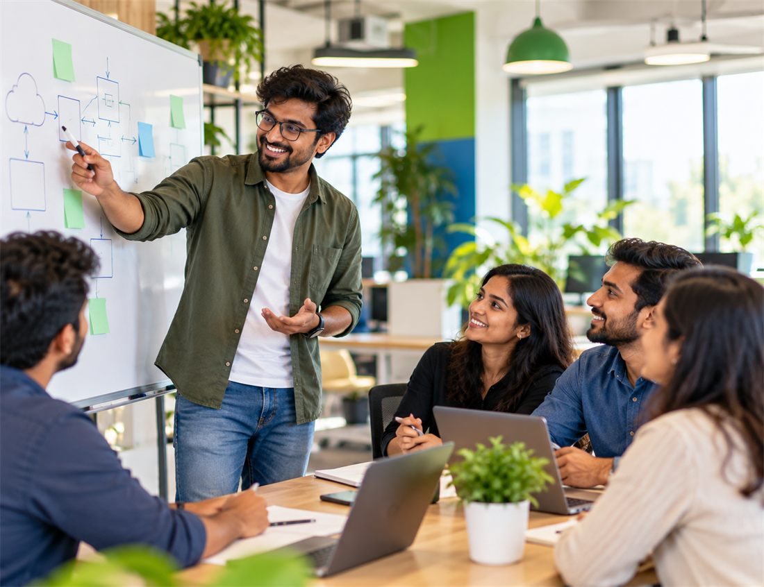 A mentoring session at SoftGoWay